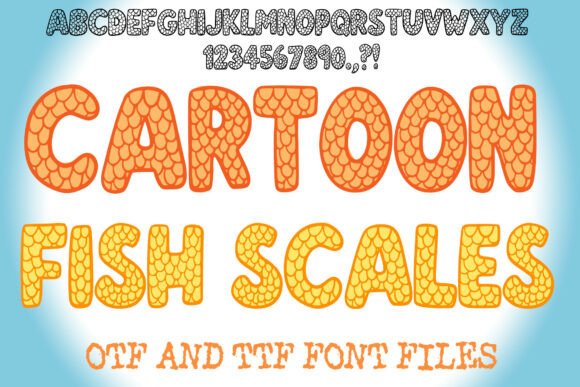 Cartoon Fish Scales Font: Playful Typography for Creative Projects