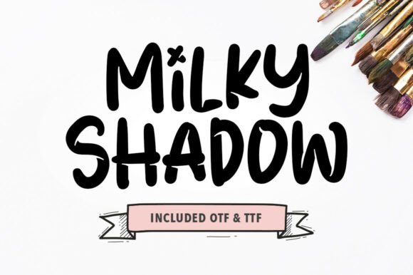 Milky Shadow: The Bold Font for Dynamic Visual Design