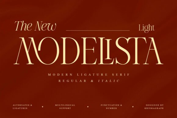 Modelista Light: A Multipurpose Font for Modern Design